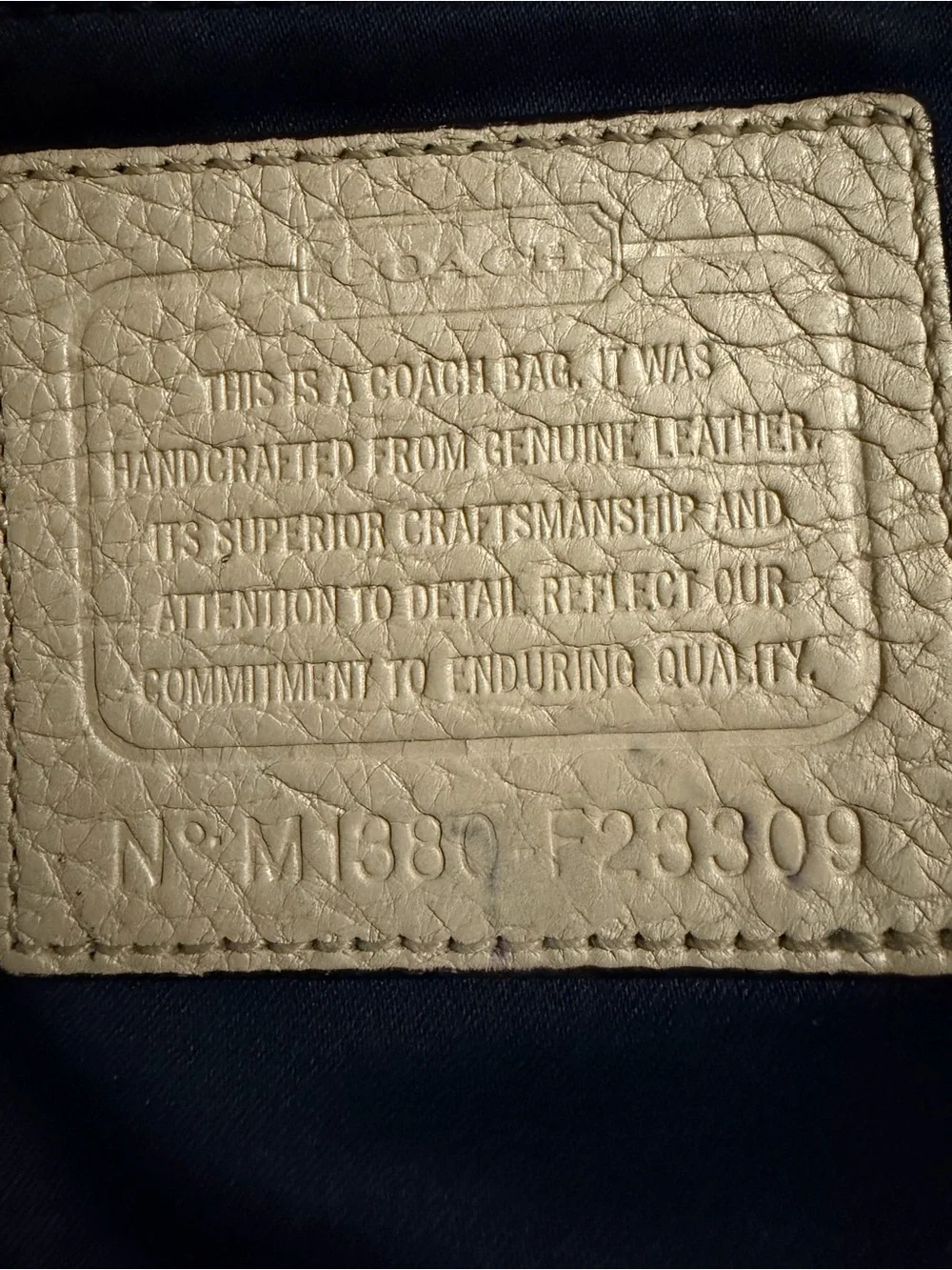 Coach Leather Hobo Shoulder Bag - Cream